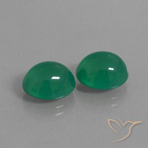 Gemas de ágata verde natural de 7,58 ct, corte óvalo, translúcido
