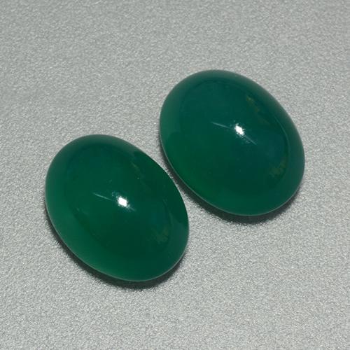 Gemas de ágata verde natural de 6,32 ct, corte óvalo, translúcido