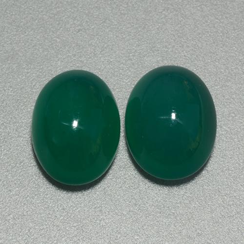 Gemas de ágata verde natural de 6,32 ct, corte óvalo, translúcido