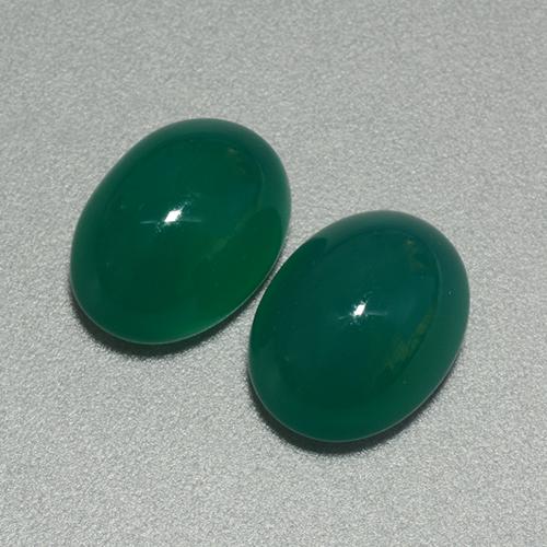Gemas de ágata verde natural de 6,32 ct, corte óvalo, translúcido