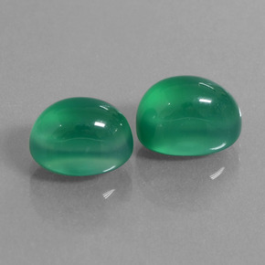 Gemas de ágata verde natural de 7,42 ct, corte óvalo, translúcido