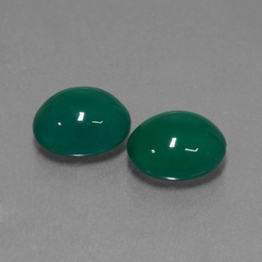 Gemas de ágata verde natural de 6,00 ct, corte óvalo, translúcido