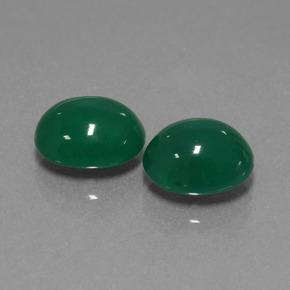 Gemas de ágata verde natural de 5,94 ct, corte óvalo, translúcido