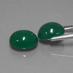 Gemas de ágata verde natural de 5,94 ct, corte óvalo, translúcido