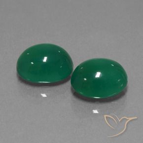 Gemas de Ágata Verde amarillento natural de 7.00 ct, Ovalada, Translúcido