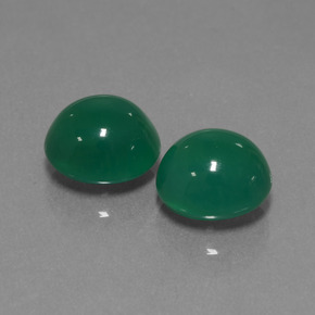Gemas de ágata verde natural de 6,87 ct, corte óvalo, translúcido