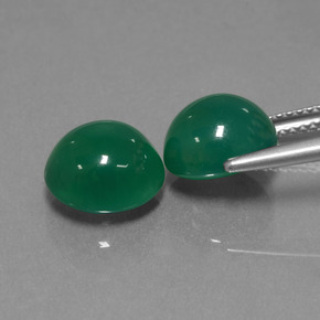 Gemas de ágata verde natural de 6,87 ct, corte óvalo, translúcido