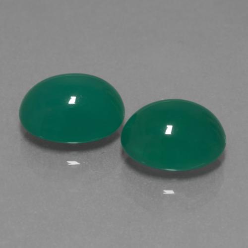 Gemas de ágata verde natural de 6,14 ct, corte óvalo, translúcido