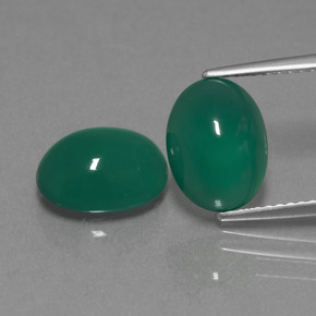 Gemas de ágata verde natural de 5,91 ct, corte óvalo, translúcido