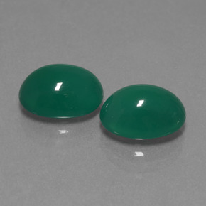 Gemas de ágata verde natural de 5,91 ct, corte óvalo, translúcido