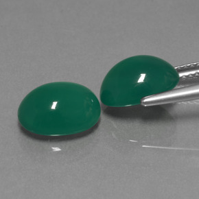 Gemas de ágata verde natural de 5,91 ct, corte óvalo, translúcido
