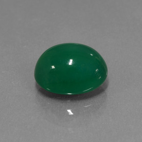 Ágata verde natural de 3,82 ct, corte óvalo, translúcido