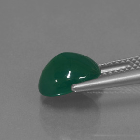 Ágata verde natural de 2,81 ct, corte óvalo, translúcido