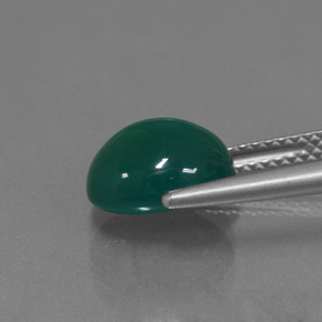 Ágata Verde natural de 3.00 ct, Corte Óvalo, Translúcido