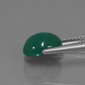 Ágata verde natural de 3,00 ct, corte óvalo, translúcido