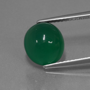 Ágata verde natural de 3,60 ct, corte óvalo, translúcido