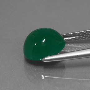 Ágata verde natural de 3,60 ct, corte óvalo, translúcido