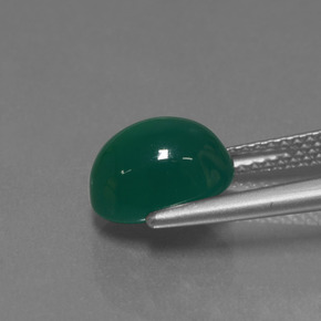 Ágata Verde natural de 2.95 ct, Corte Óvalo, Translúcido