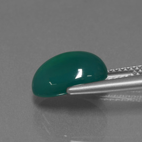 Ágata verde natural de 3,43 ct, corte óvalo, translúcido
