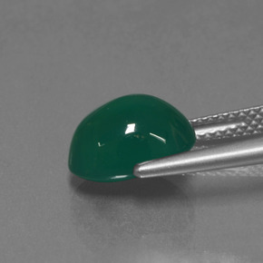 Ágata verde natural de 3,31 ct, corte óvalo, translúcido