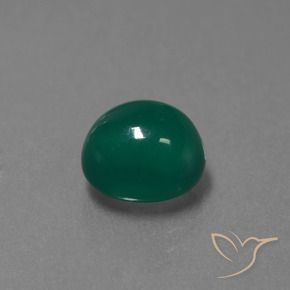 Ágata Verde bosque natural de 3.44 ct, Corte Óvalo, Translúcido