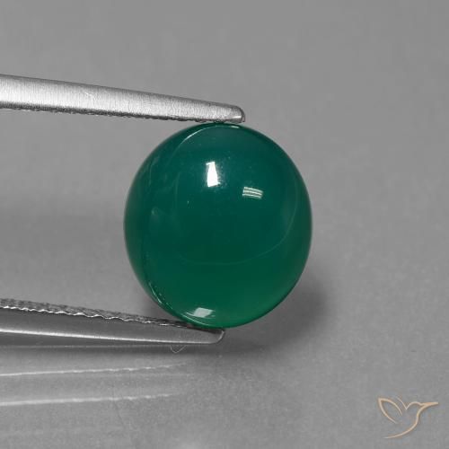 3.46ct Natural Verde Ágata, Ovalada, Translúcido