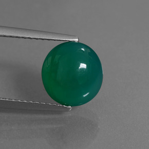 Ágata Verde natural de 2.80 ct, Corte Óvalo, Translúcido