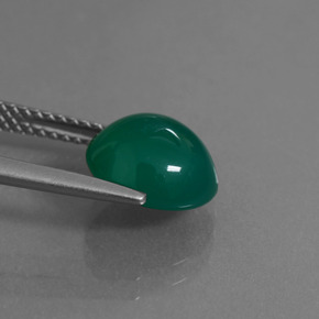 Ágata Verde natural de 2.80 ct, Corte Óvalo, Translúcido