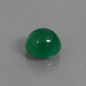 Ágata Verde medio natural de 3.40 ct, Corte Óvalo, Translúcido