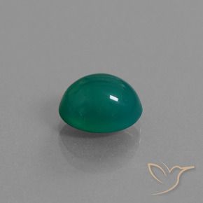 Ágata verde natural de 3,04 ct, corte óvalo, translúcido