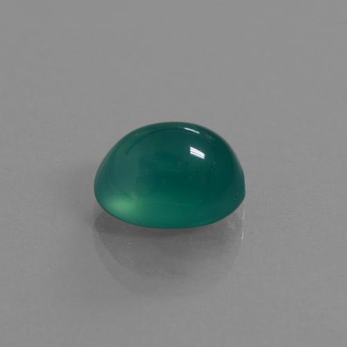 Ágata Verde natural de 3.14 ct, Corte Óvalo, Translúcido