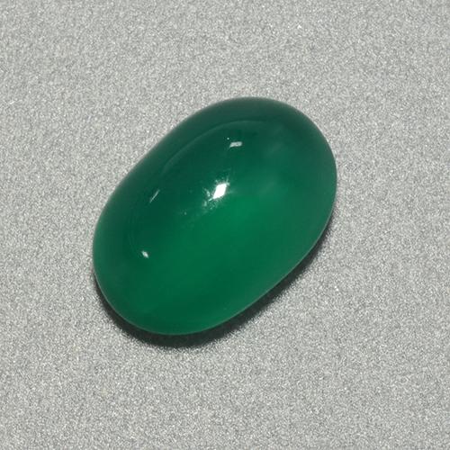 Ágata Verde pino natural de 2.87 ct, Corte Óvalo, Translúcido