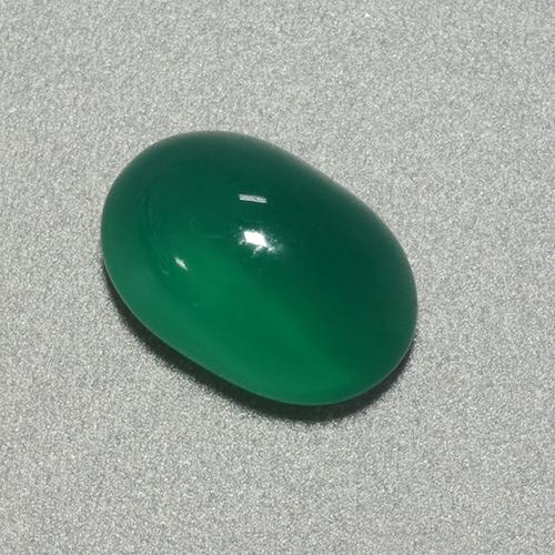 Ágata Verde pino natural de 2.87 ct, Corte Óvalo, Translúcido