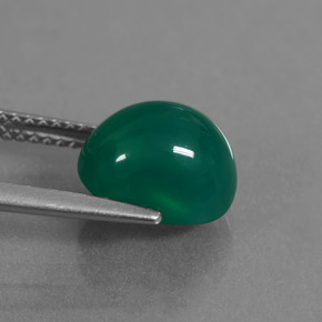 Ágata Verde natural de 3.60 ct, Corte Óvalo, Translúcido