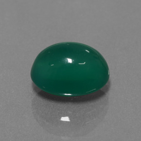 Ágata verde natural de 4,47 ct, corte óvalo, translúcido
