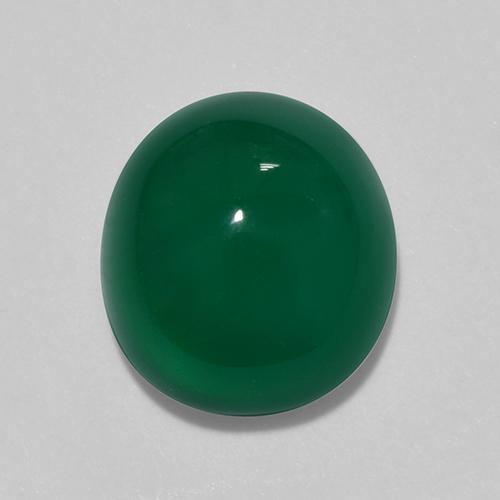 Ágata verde natural de 3,32 ct, corte óvalo, translúcido