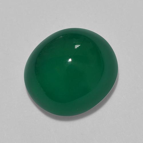 Ágata verde natural de 3,32 ct, corte óvalo, translúcido