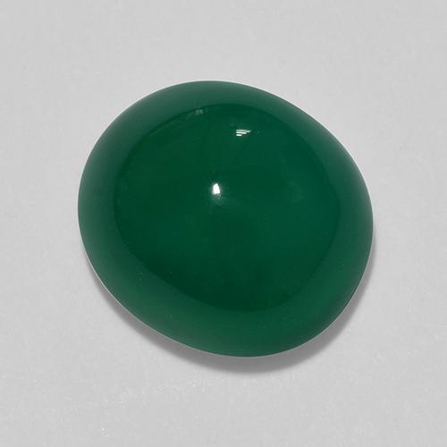 Ágata verde natural de 3,32 ct, corte óvalo, translúcido