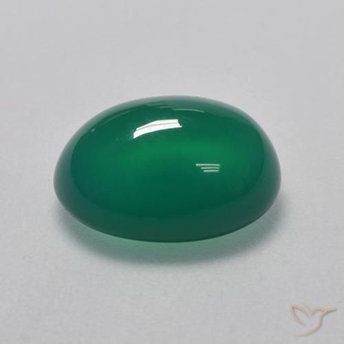 Ágata verde natural de 3,00 ct, corte óvalo, transparente