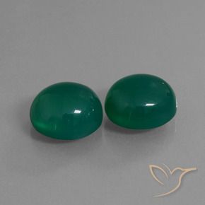 Gemas de ágata verde natural de 16,71 ct, corte óvalo, translúcido