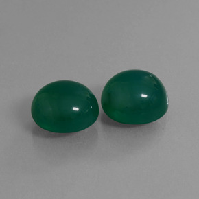 Gemas de ágata verde natural de 15,65 ct, corte óvalo, translúcido