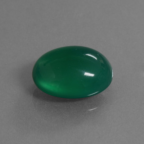 Ágata verde natural de 6,27 ct, corte óvalo, translúcido