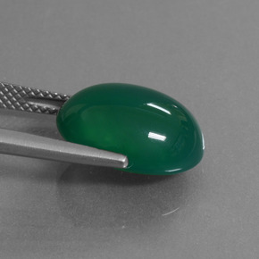 Ágata Verde amarillento natural de 6.62 ct, Corte Óvalo, Translúcido