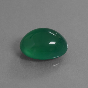 Ágata verde natural de 5,72 ct, corte óvalo, translúcido