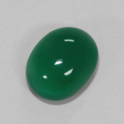Ágata verde natural de 6,67 ct, corte óvalo, translúcido