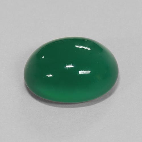 Ágata verde natural de 6,67 ct, corte óvalo, translúcido