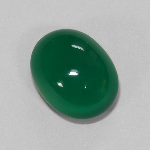 Ágata verde natural de 6,67 ct, corte óvalo, translúcido