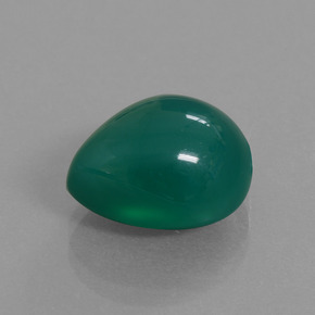 Ágata verde natural de 8,02 ct, en forma de pera, translúcido