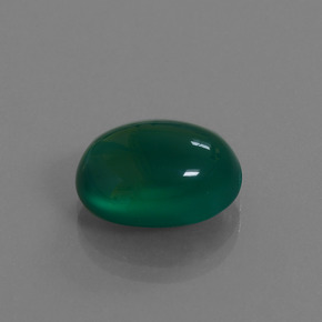 Ágata verde natural de 7,42 ct, corte óvalo, translúcido