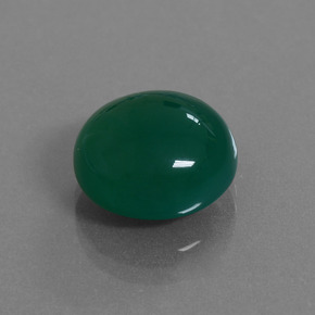 Ágata verde natural de 8,77 ct, corte óvalo, translúcido